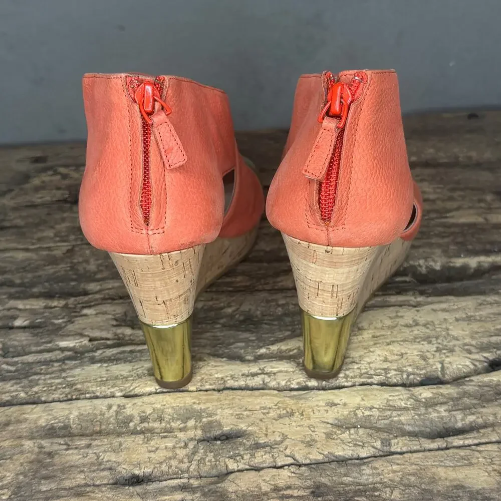 Cole Haan with Nike Air Technology Cork Wedge Sandals — Women's Size 7B